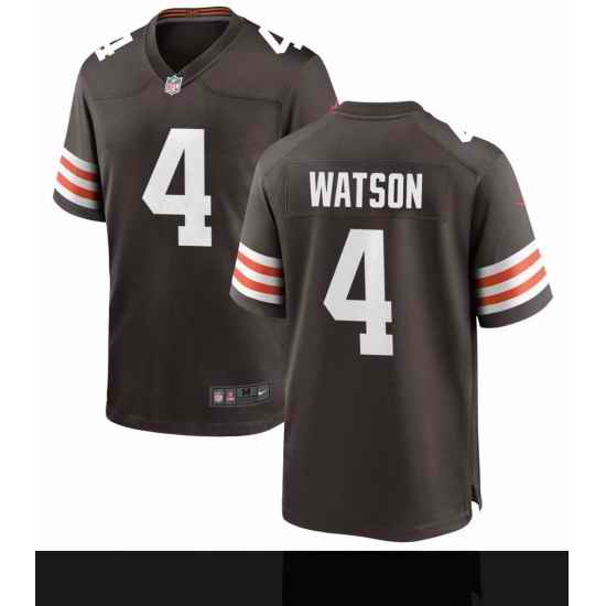 Men Nike Cleveland Browns 4 Deshaun Watson Brown Color Vapor Limited NFL Jersey
